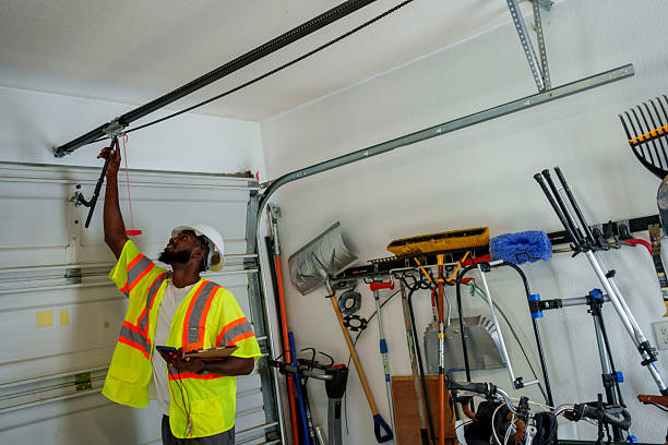 Professional Garage Door Panel Replacement technician working in Kendall Park, NJ